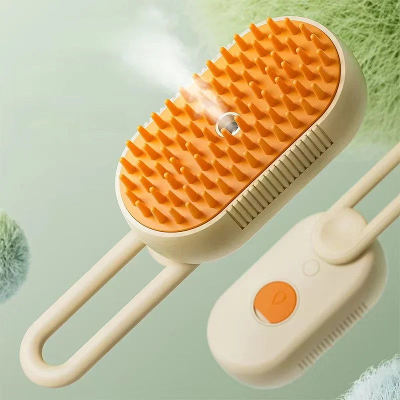3-in-1 Dog Hair Brush Cat Hair Brush Electric Pet Cleaning Brush Steam