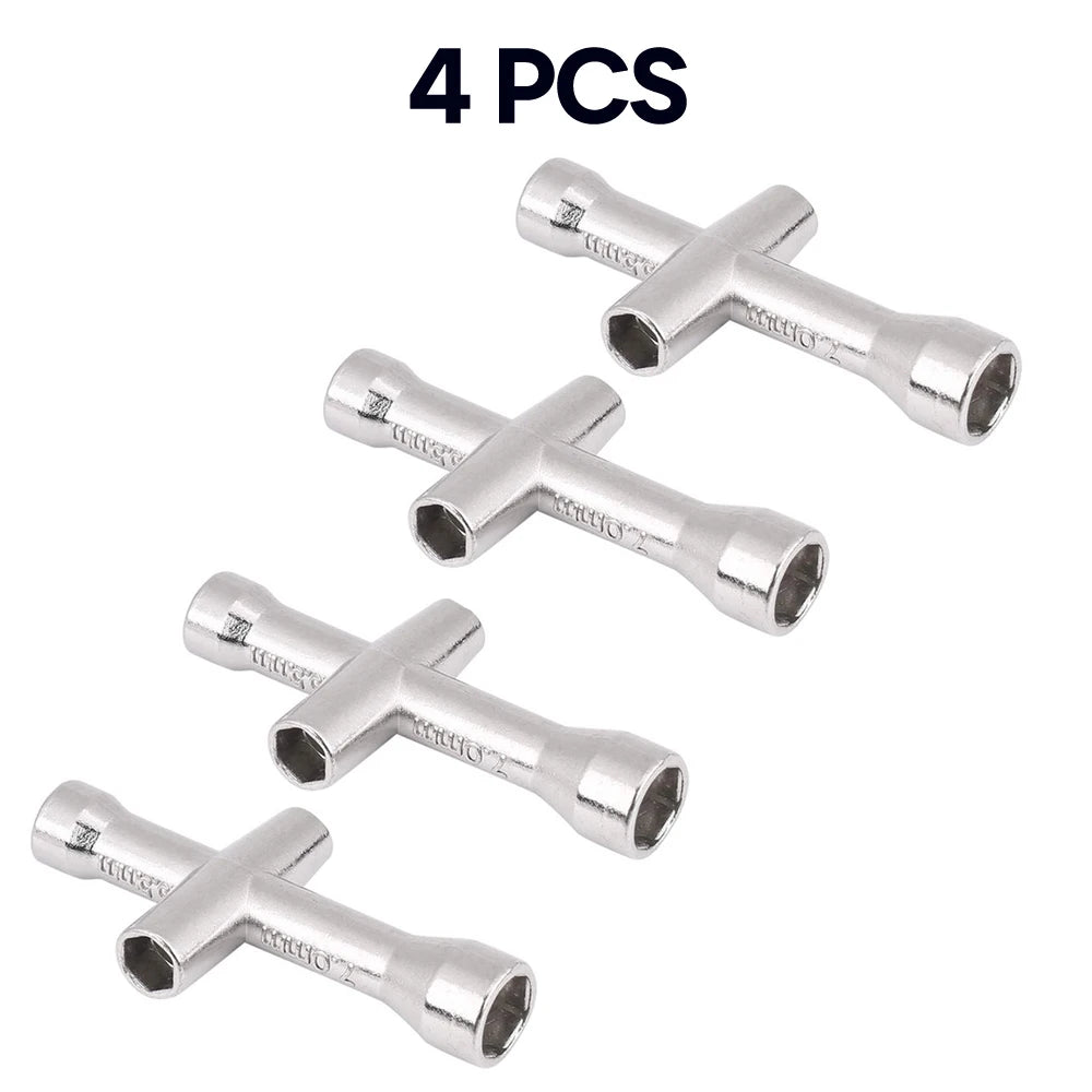 4 in 1 3D Printer Nozzle Tool M2 M2.5 M3 M4 Screw Nut Hexagonal Cross
