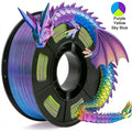 Tricolor Silk PLA 3D Printer Filament, 1.75mm Multicolor 3D Printing