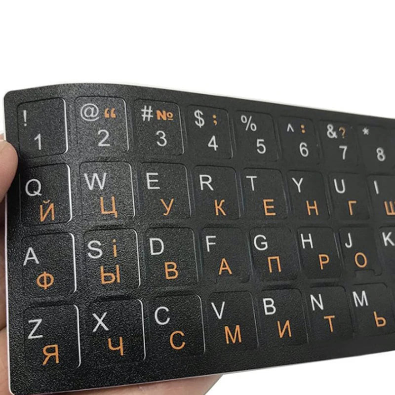 Ukraine Language Ukrainian Keyboard Sticker Durable Alphabet Black
