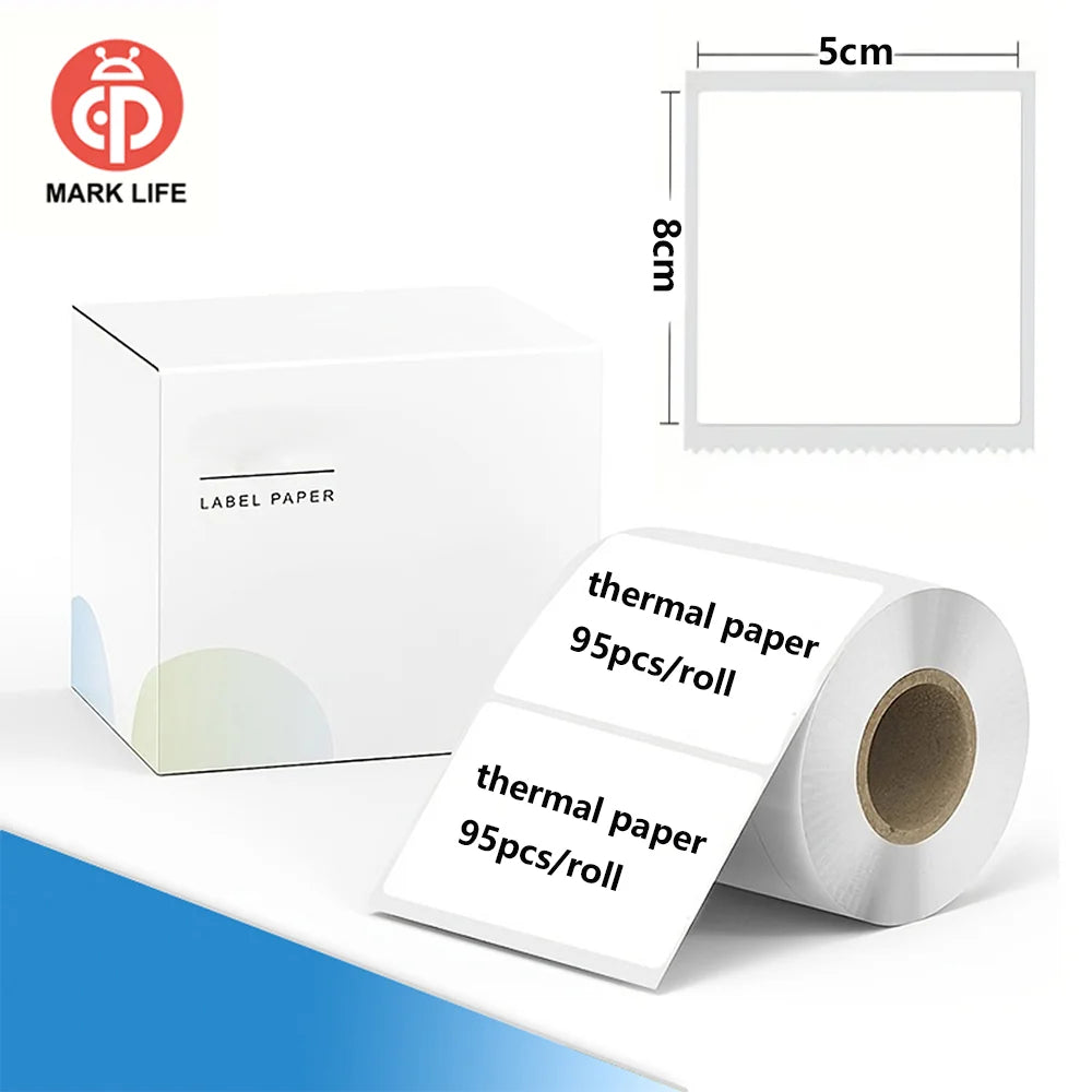 Marklife Thermal Papers White Thermal Self-adhesive Stickers Compatible