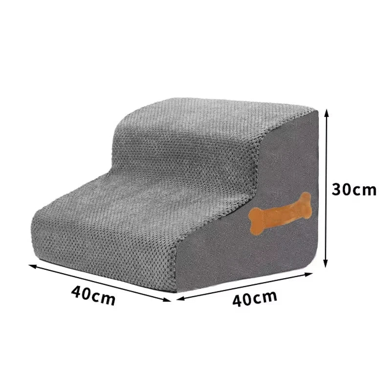Pet 2/3 Steps High Density Foam Dog Secure Stairs Ramps Non-Slip Pet Steps