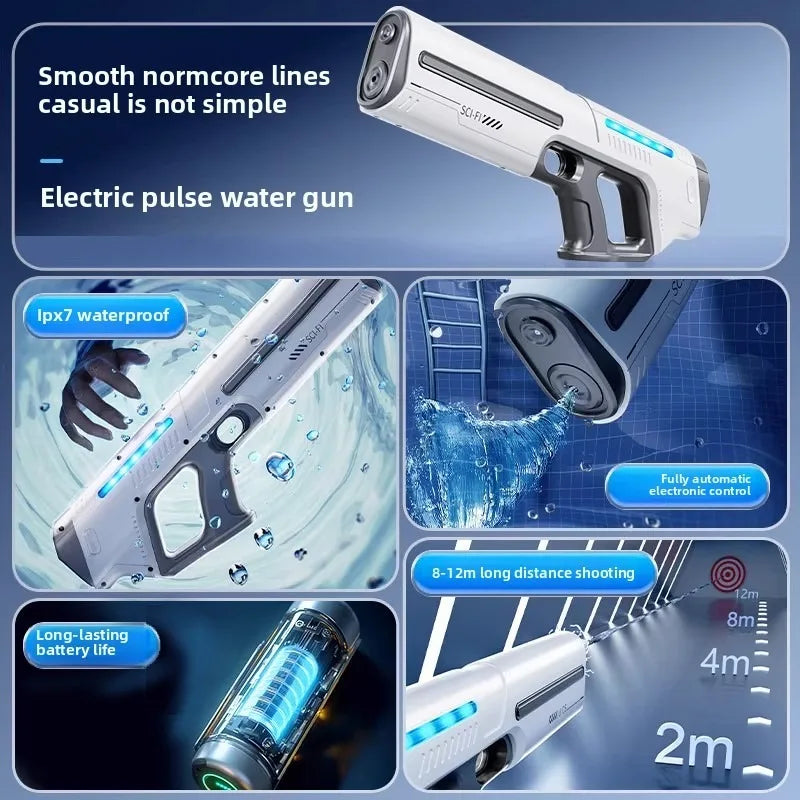Children's Fully Automatic Water Storage Gun Large Capacity Electric Water