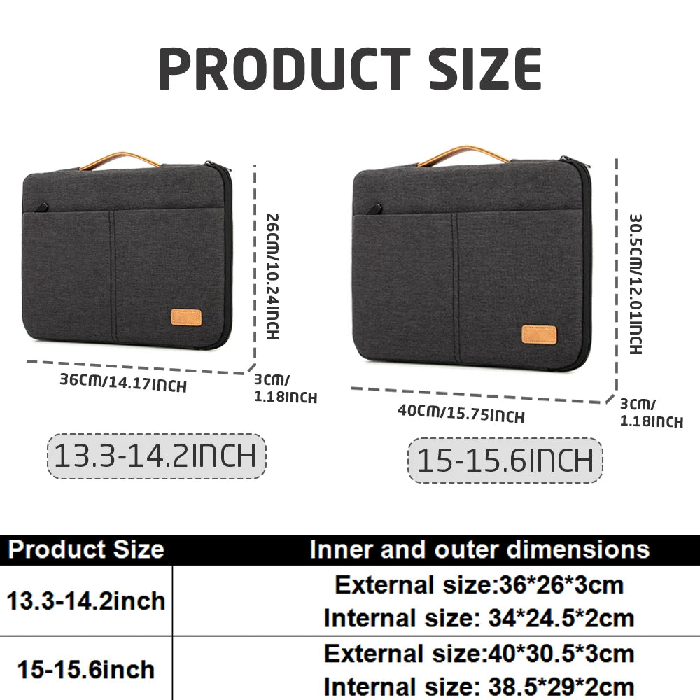 Protective Laptop Sleeve Case for 13.3-14.2 15-15.6 Inch New MacBook Pro