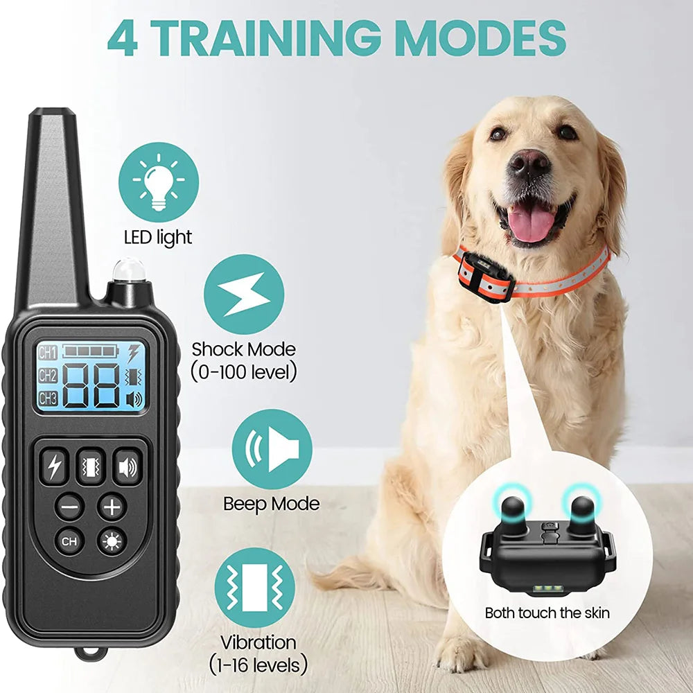 Electric Dog Training Collar Detachable Bark Rechargeable Anti Barking