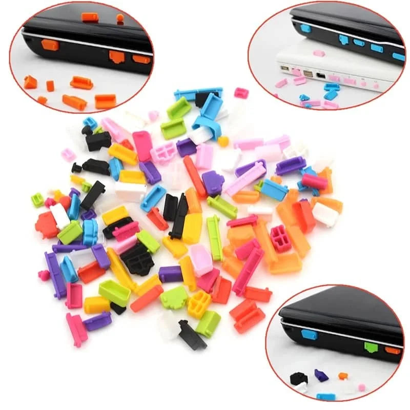 16Pcs/set Universal Anti Dustproof Notebook Port Plug Silicone Protector