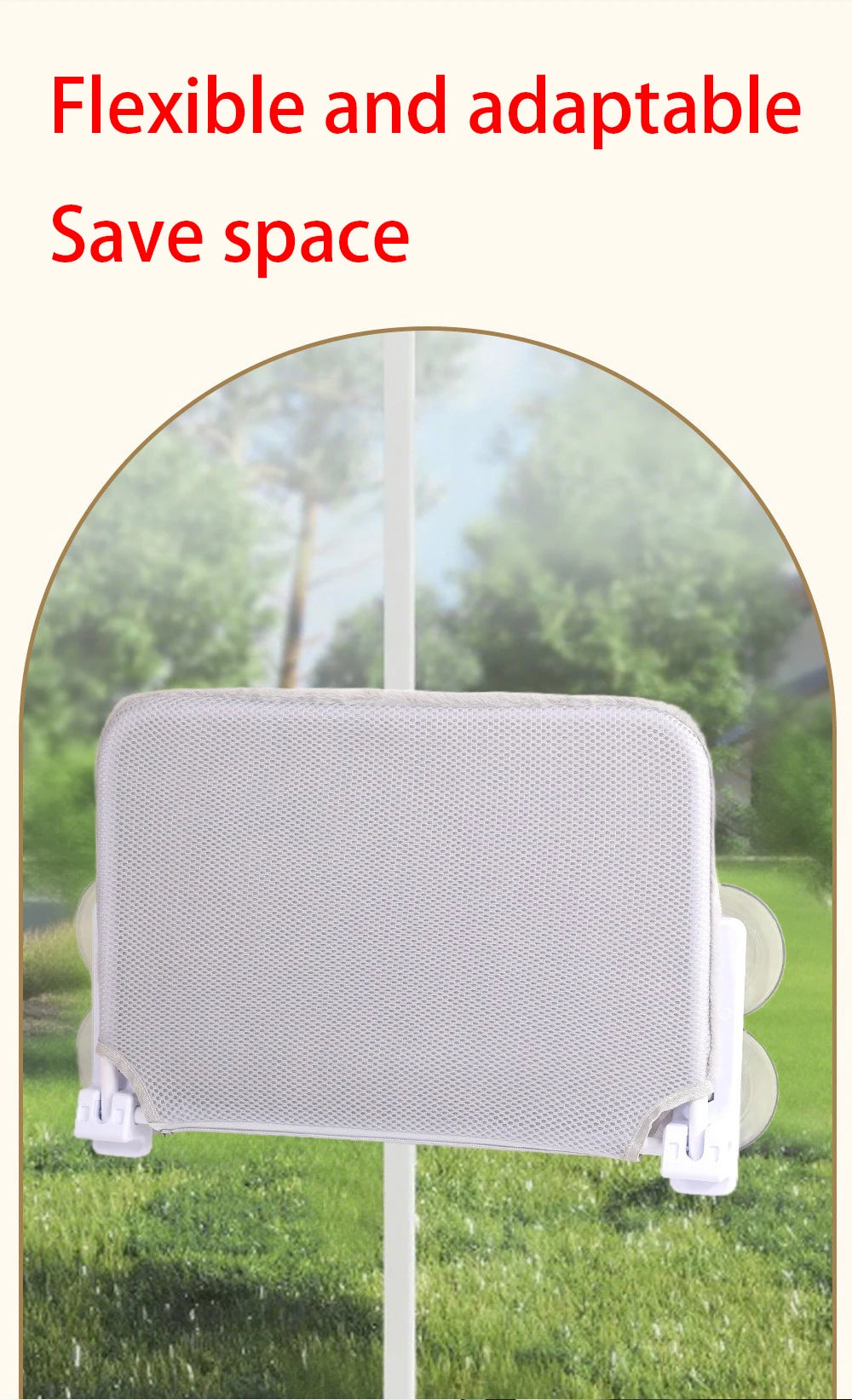 Cat Hammock Foldable Window Suction Cup Hanging Nest, Cat Sunbathing