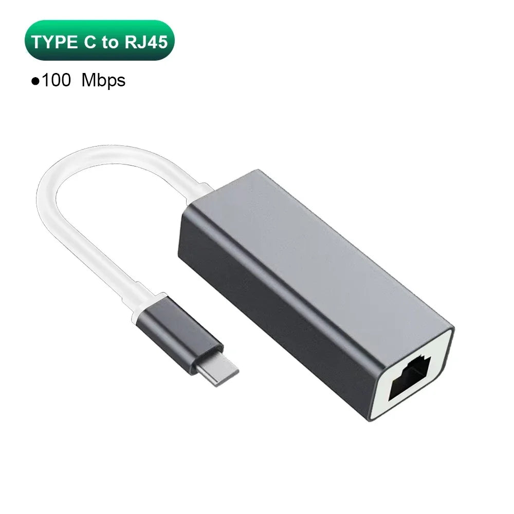 Adaptateur Ethernet USB Type C 1000Mbps, Carte Réseau RJ45 USB 3.0 Pour