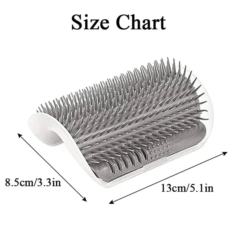 Cat Scratcher Massage Comb - Corner Scratching Brush with Catnip, Pet