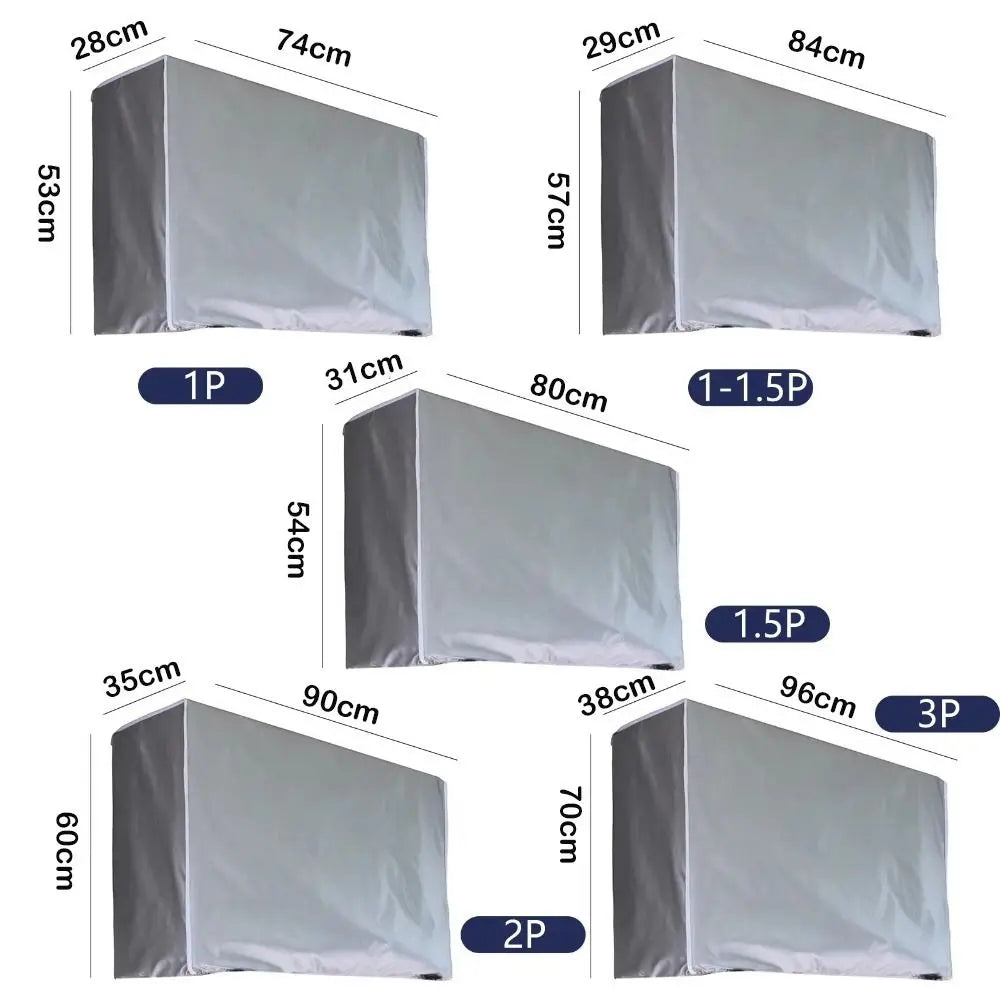Heat-insulating Multisize Silver Air Conditioner Cover Multisize