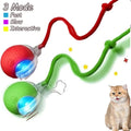 2Pcs Cat Interactive Ball Toys Automatic Rolling Ball Faux Tail