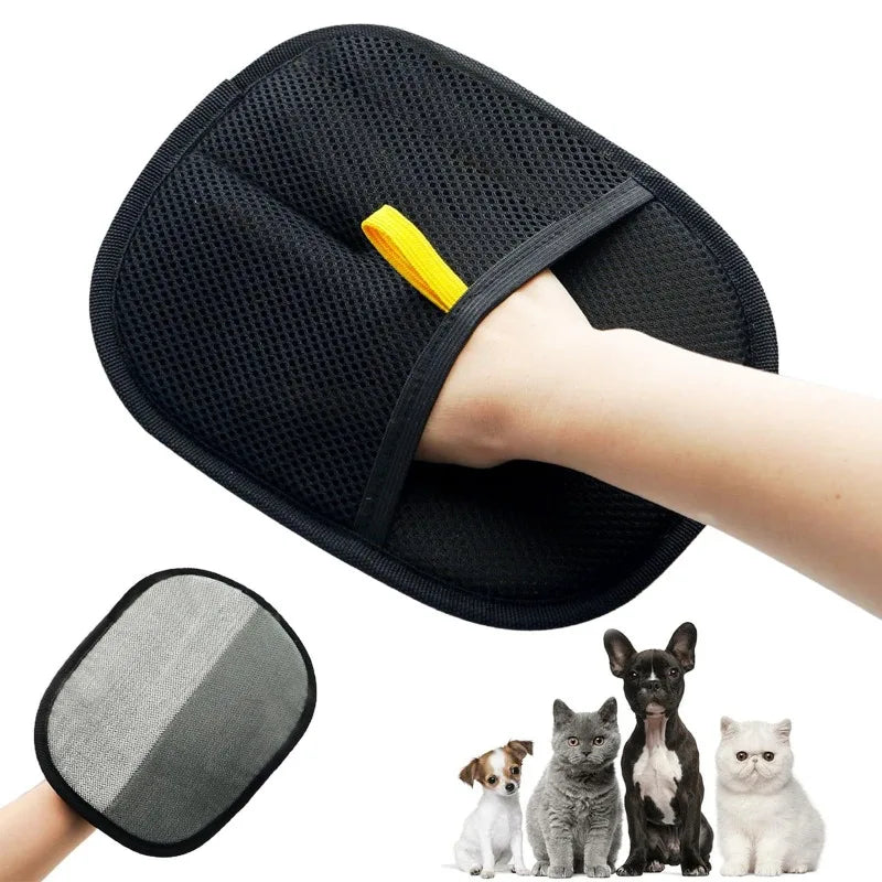 Pet Grooming Gloves Pet Hair Remover Brush Kitten Cleaning Glove Removing