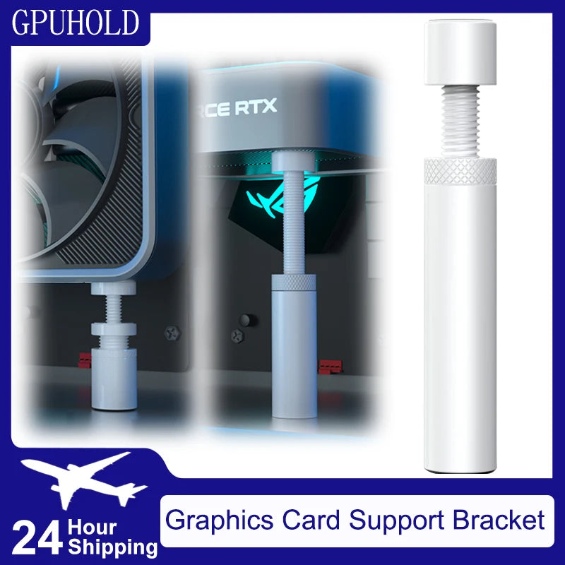 GPUHOLD White Graphics Card GPU Support Bracket Video Card Sag Holder