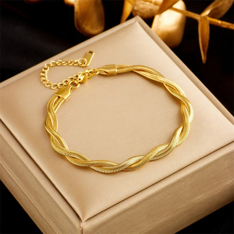 Trend Unique Design Stainless Steel Elegant Delicate Cross Wrap Bracelet