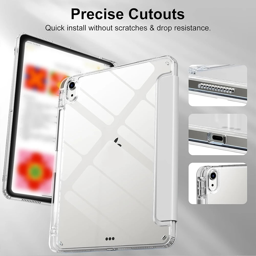 Case for iPad 5 6 7 8 9 10 11 Air 1 2 3 4 5 6 7 Mini 6 7 PC Matte Clear
