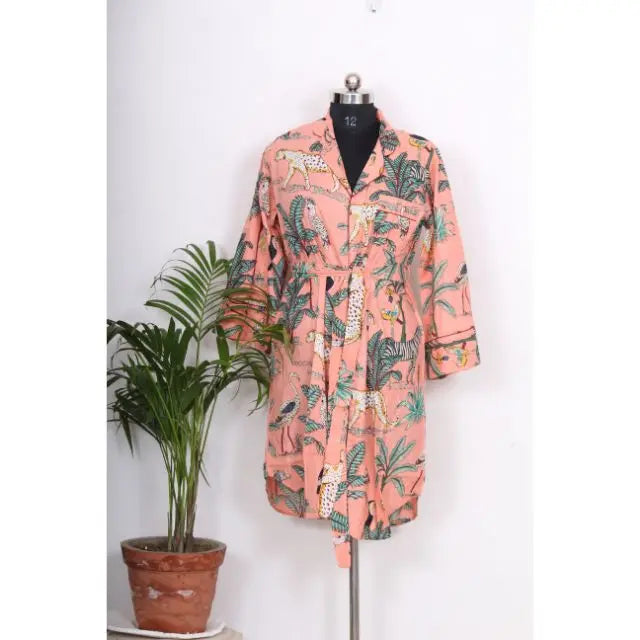 Jungle Print Long Sleeve Regular Fit Simple Sweet Natural Indian Handmade