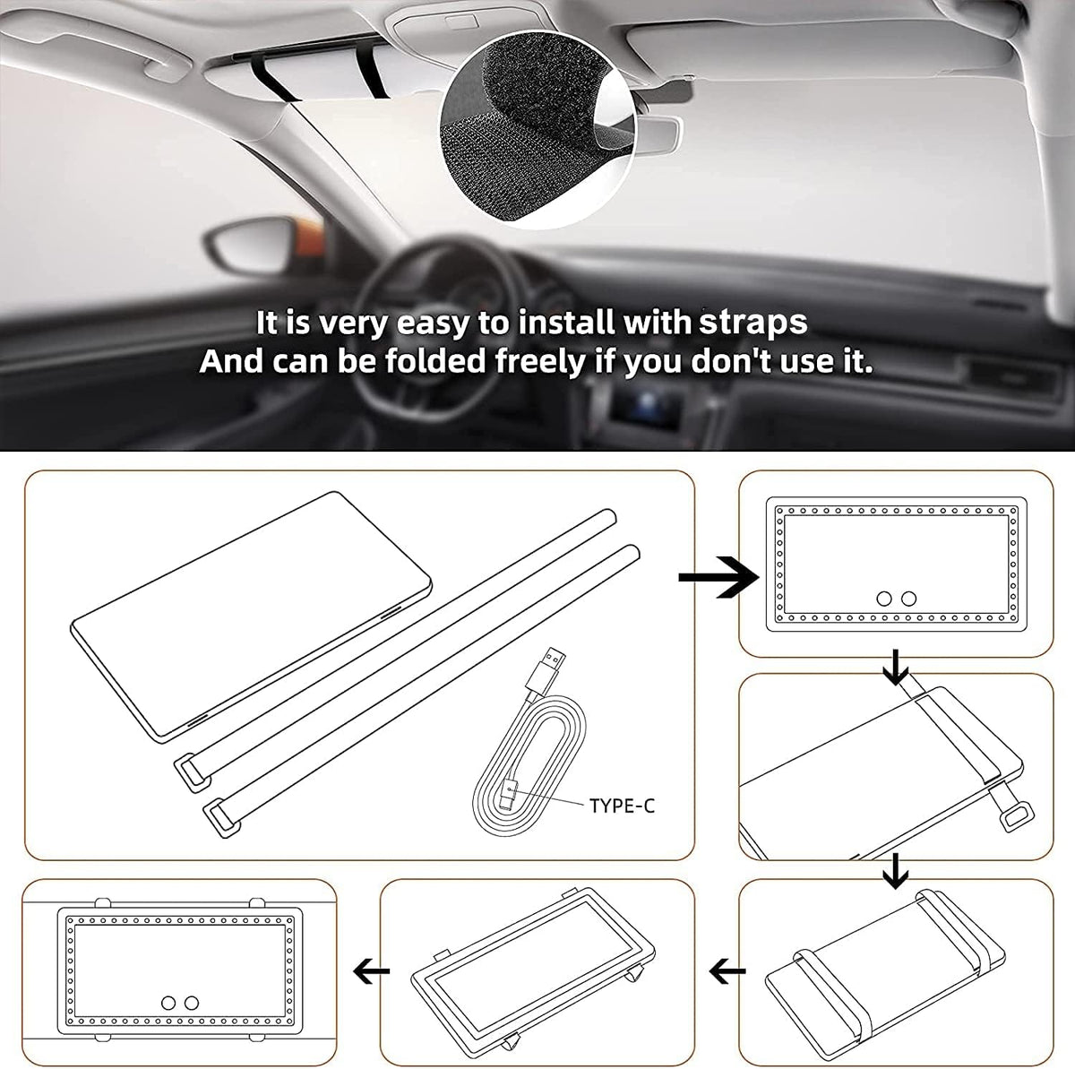 Sun Visor Makeup Mirror
