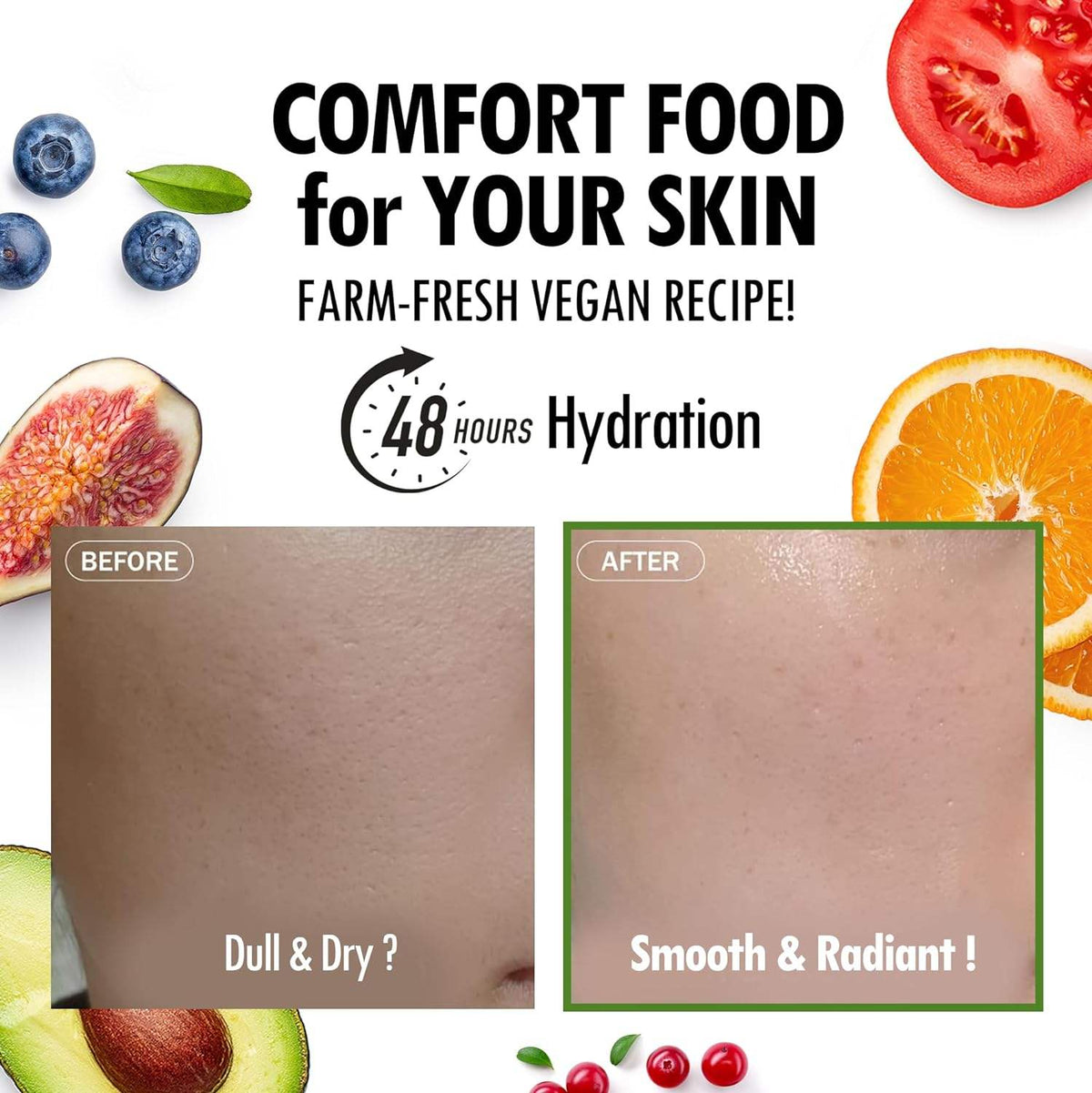 Fruit-Infused Hydrating Facial Sheet Mask (Pack of 5)