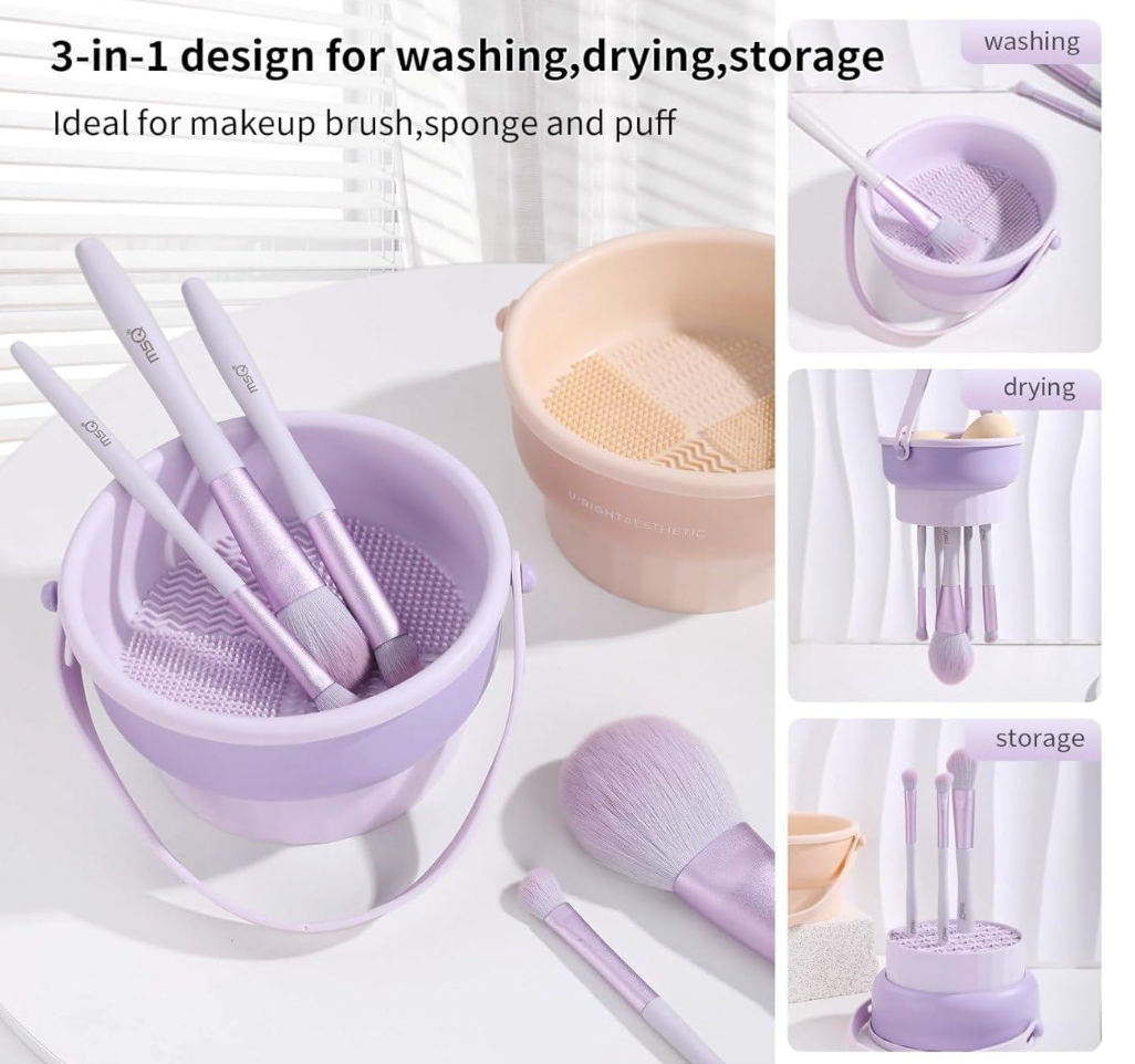 3 In 1 Makeup Brush Cleaner Bowl