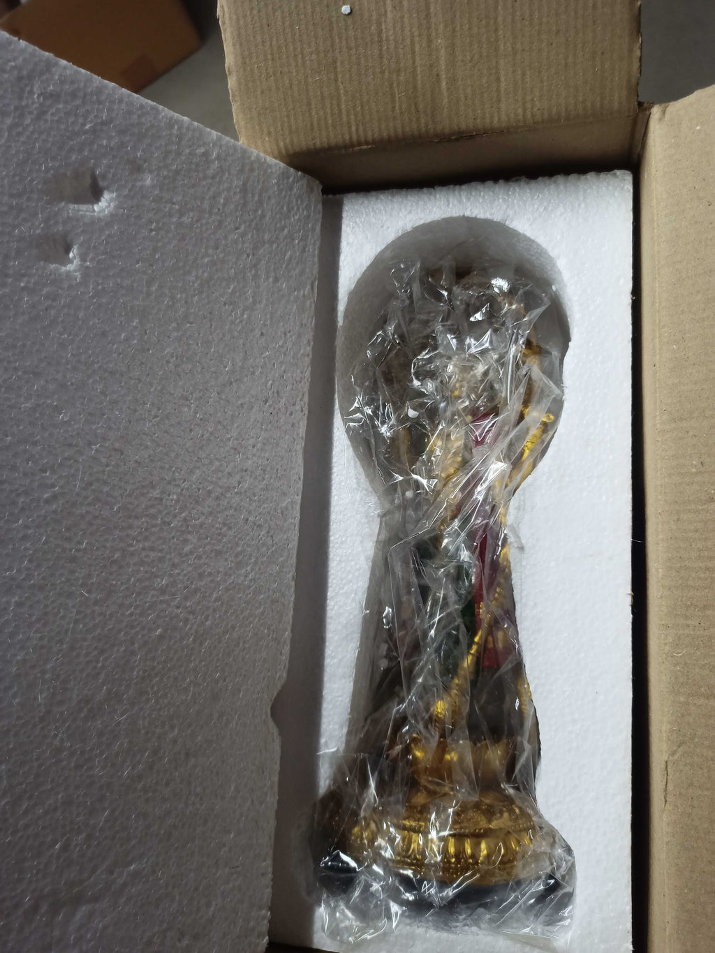 Lord Vishnu Standing Idol Antique Finish - 12 Inch